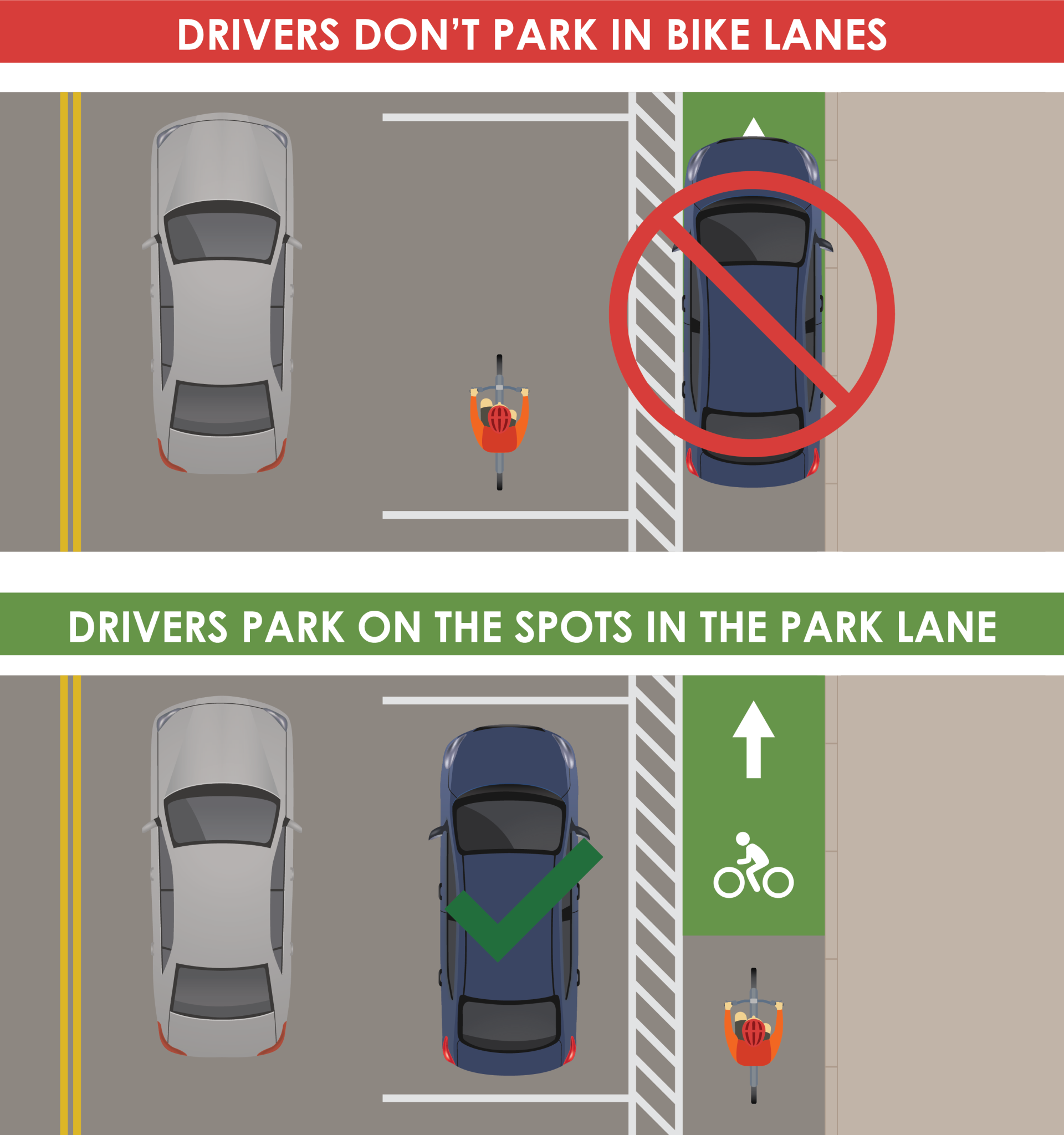 do not park in bike lanes
