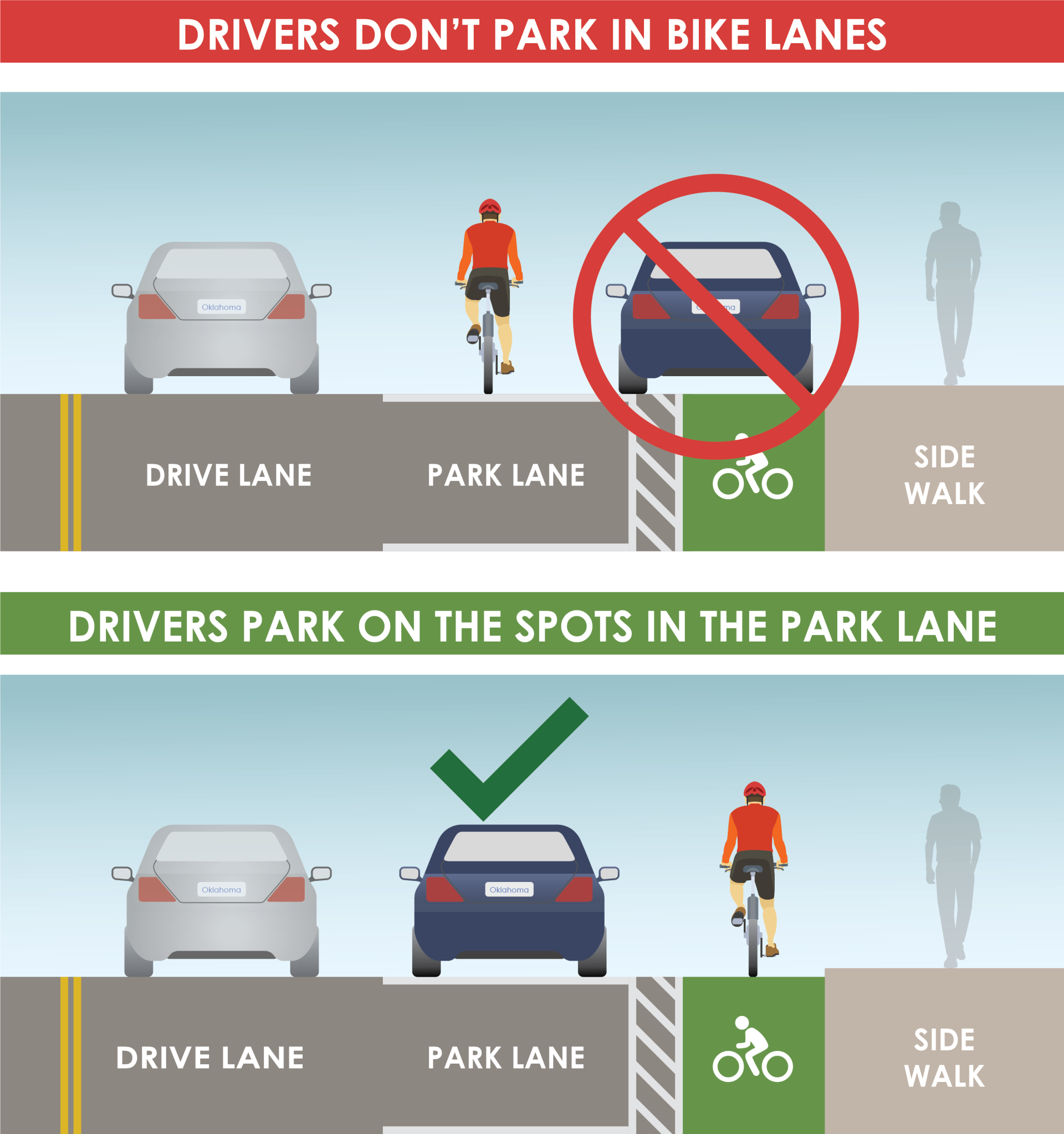 eye level do not park in bike lane