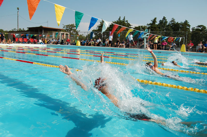 Swim team fun at the Will Rogers Family Aquatic Center