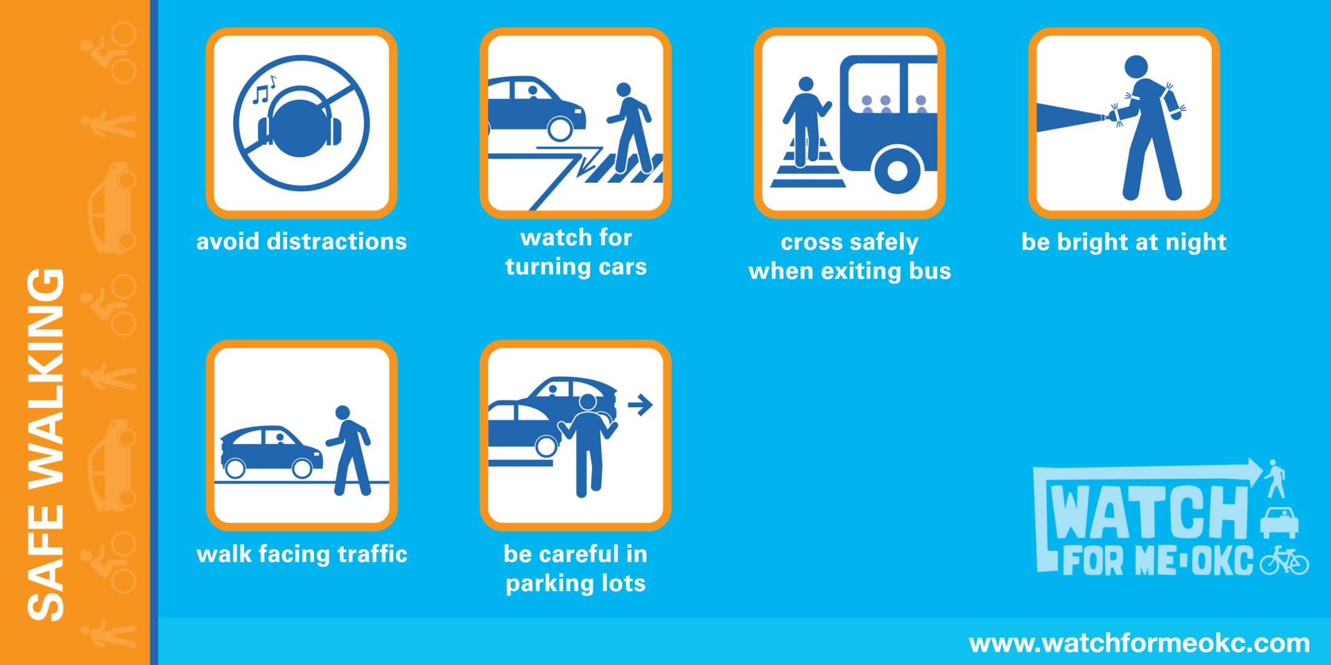 Watch for Me OKC Safe Walking Tips
