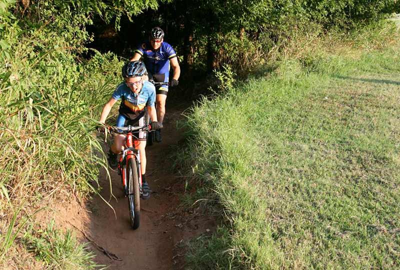 Riders of all ages can test their skills at the Bluff Creek Park trails